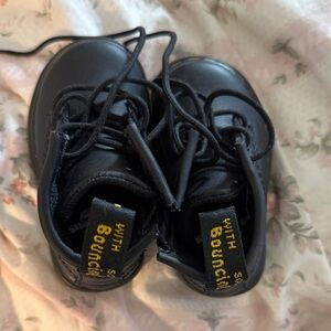 Dr. Martens Kids Black Leather Boots